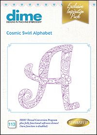 DIME Inspiration Designs - Cosmic Swirl Alphabet