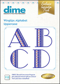 DIME Inspiration Designs - Wingtips Alphabet Uppercase