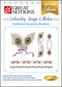 Great Notions Embroidery Designs - Feathered Elegance Borders