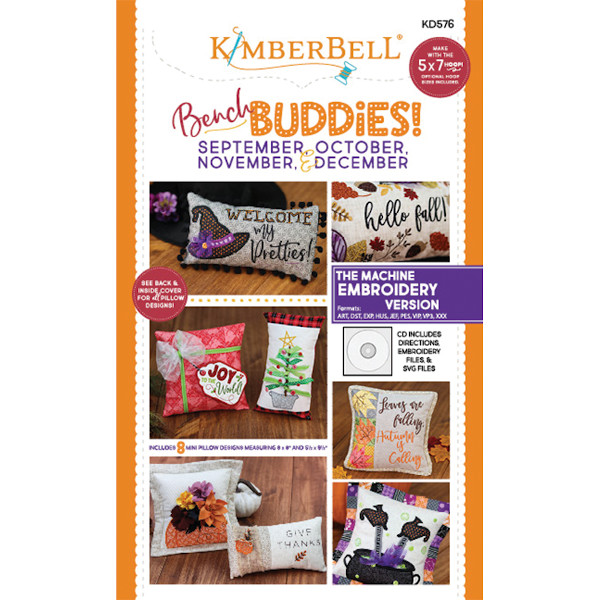 Kimberbell Designs - Bench Buddies, September, October, November, December, Machine Embroidery